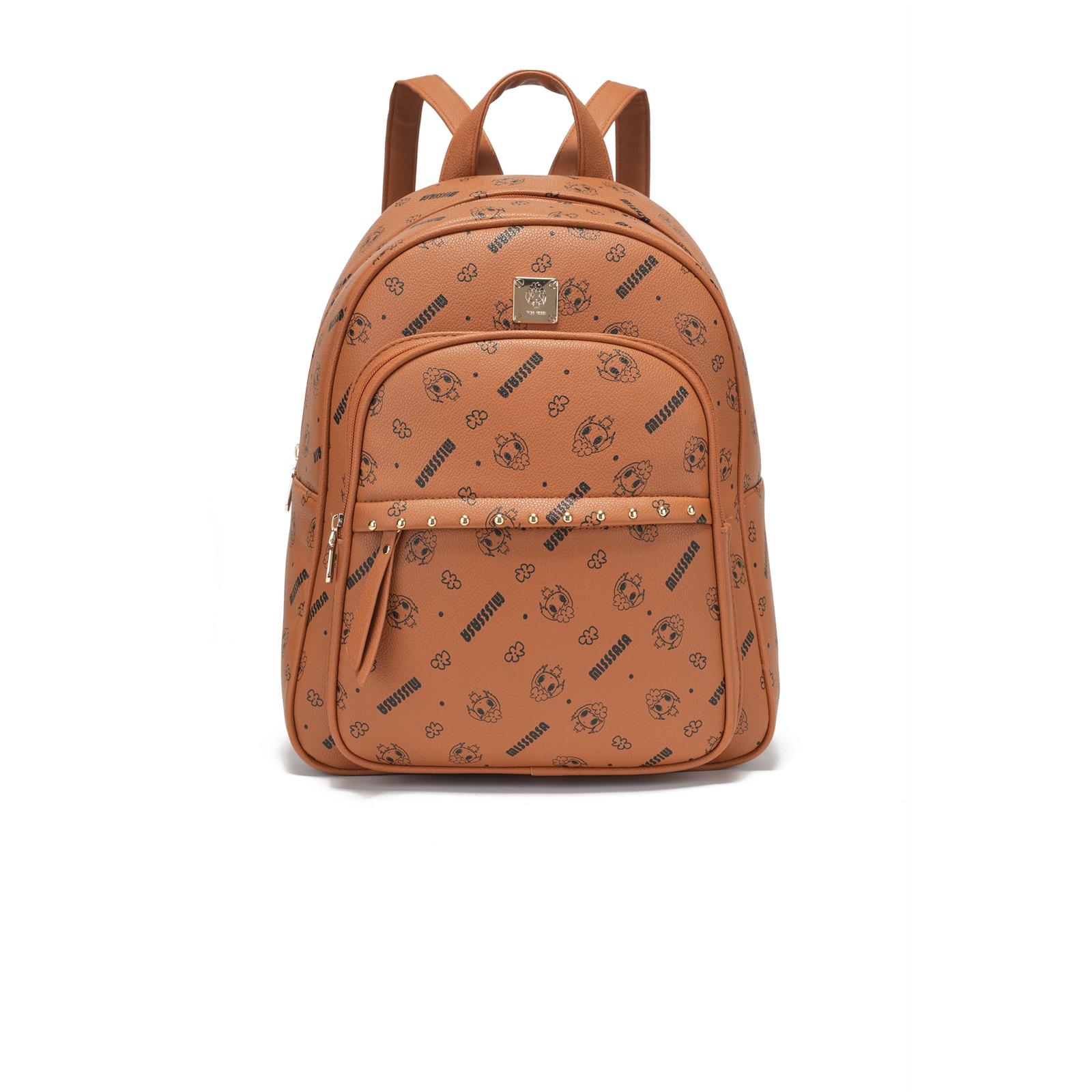 Mochila de Mujer Original de Cuero Sintético Tipo Gran Capacidad Compatible con Laptop Diseño Elegante y Práctico