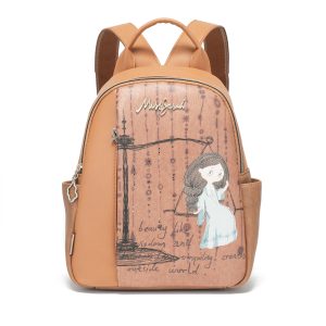Mochila MissSarah Con Diseño de Chica Y  Correa Ajustable.